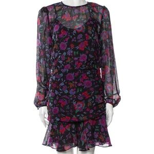 Veronica Beard - Silk mini dress floral, Size: XS/2